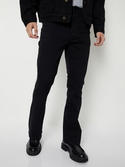 max - Men Black Washed Bootcut Jeans