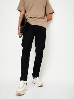 max - Men Black Solid Skinny Fit Jeans
