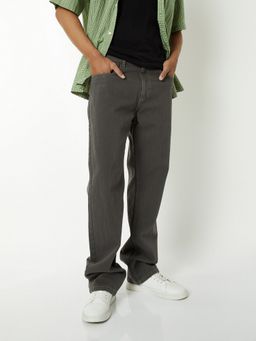 max - Men Grey Washed Straight Fit Jeans