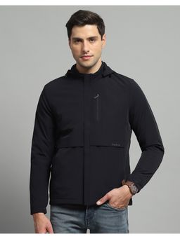 Monte Carlo - Men Navy Blue Regular Fit Full Sleeve Hooded Jacket