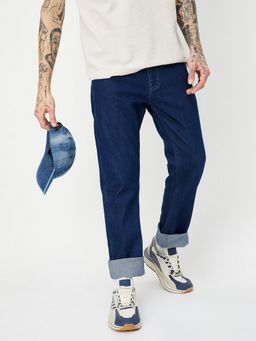 max - Men Blue Rinsed Straight Fit Jeans
