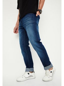 max - Men Blue Stonewashed Straight Fit Jeans