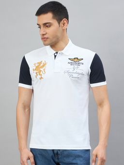 98 Degree North - Cotton Blend Typography Off White T-shirt