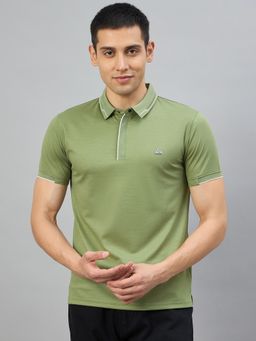 98 Degree North - Men Cotton Solid Green T-shirt