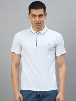 98 Degree North - Men Cotton Solid White T-shirt
