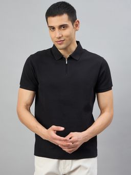 98 Degree North - Men's Cotton Black Solid T-shirt
