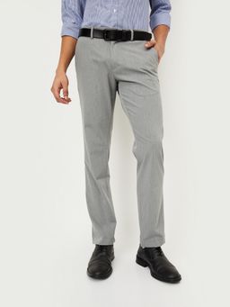 max - Men Grey Solid Trouser