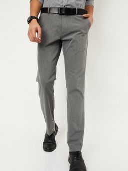 max - Men Grey Solid Trouser