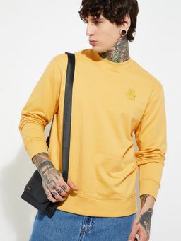 max - URB_N Men Yellow Knit Sweatshirt