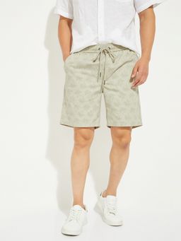 max - Men Beige Printed Shorts