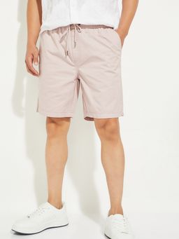 max - Men Pink Drawstring Solid Shorts