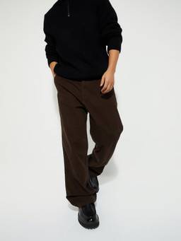 max - Men Brown Solid Trouser