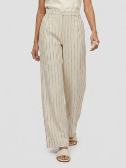 Spykar - Women Beige Solid Straight Leg Mid Rise Trouser