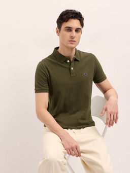 The Bear House - Mens Regular Fit Olive Polo T-Shirt