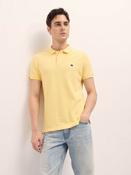 The Bear House - Mens Regular Fit Yellow Polo T-Shirt