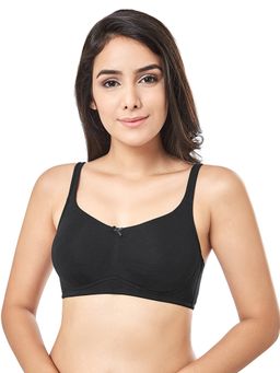 Amante - Elegant Concealer Non Padded Non-Wired Super Support Bra-Black