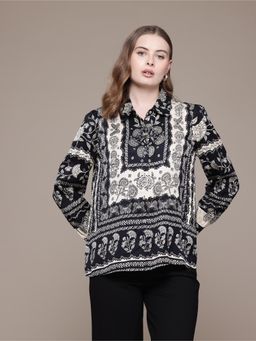 Label Ritu Kumar - Black Liliana Shirt