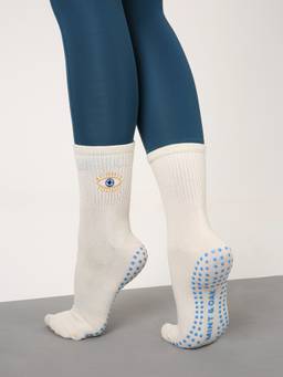 Mint & Oak - Evil Eye Pilates Socks for Women