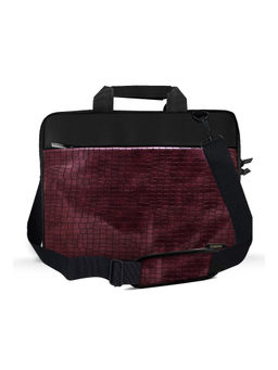 GRIPP - Croc Compact Fleet Executive Business Laptop Bag 13.3 and 14 Inches - Burgundy