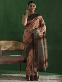 Garden VARELI - Banarasi Brown Art Silk Woven Design Saree