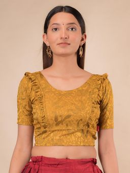 BINDIGASM'S ADVI - Suhani Gathered Frill with Glitter Stretchable Slip On Blouse
