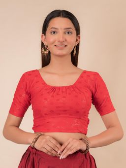 BINDIGASM'S ADVI - Leela Gathered Choli Stretchable Slip On Blouse