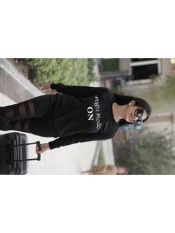 ASHTAG - Cotton Typography Black Sweatshirt