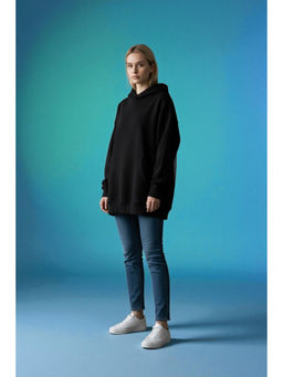ASHTAG - Cotton Solid Black Hoodie