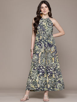 Label Ritu Kumar - Green Multi Briar Jumpsuit