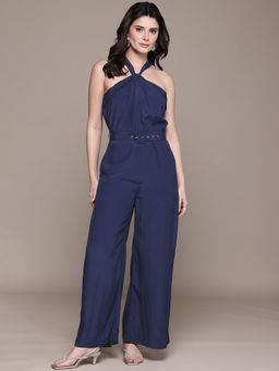 Label Ritu Kumar - Navy Fashion Flair Jumpsuit
