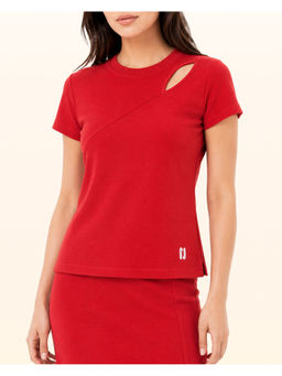 NeceSera - Women Terry Solid Red Top