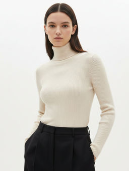 Outzidr - Women's Polyester Textured White Top
