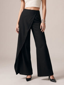 Outzidr - Black Over Lap Trouser