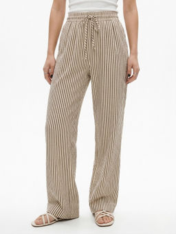 Outzidr - Brown Striped Trouser