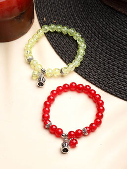 Stol'N - Crystal Bracelet - 2 Pcs Set - Red, Yellow