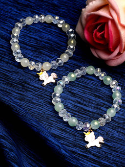 Stol'N - Crystal Bracelet - 2 Pcs Set - Green, Yellow