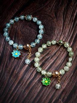 Stol'N - Crystal Bracelet - 2 Pcs Set - Skyblue, Sea Green