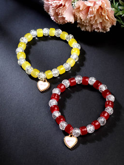 Stol'N - Crystal Bracelet - 2 Pcs Set - Yellow, Red