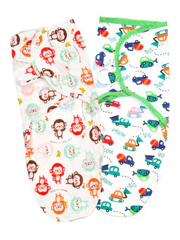 Moms Home - Baby Cotton Swaddle Adjustable Wrapper