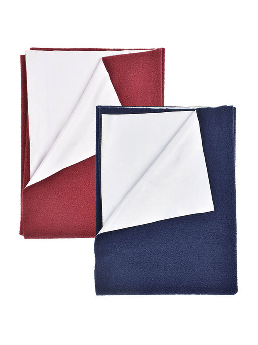 Moms Home Baby Waterproof Protector Dry Sheet for New Born Navy & Maroon