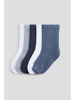 H&M - Unisex Blue 5-Pack Socks