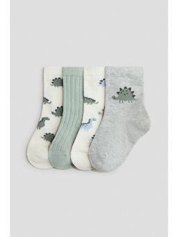 H&M - Boys White 4-Pack Socks