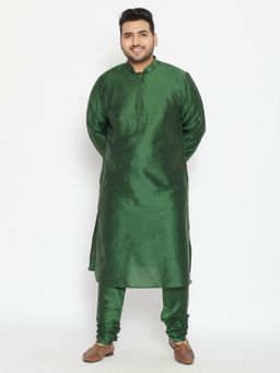 Vastramay - Men Rose Gold Viscose Blend Kurta