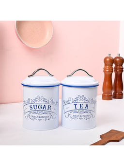 Voncasa - Iron White Tea & Sugar Jar (Set of 2)