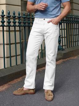 The Indian Garage Co - Men Bootcut Solid Mid-Rise Jeans-White
