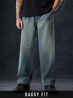 The Souled Store - Denim Sulphur Men Baggy Fit Jeans