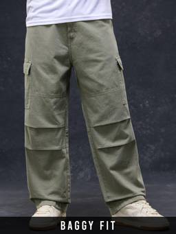 The Souled Store - Denim Willow Dust Men Cargo Jeans