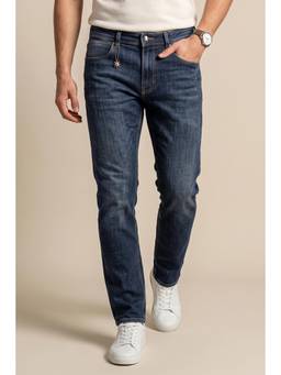 Peter England - Men Navy Mid Wash Jeans