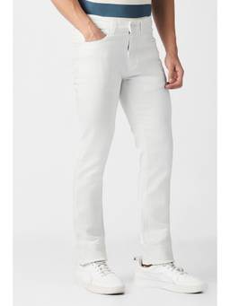 Van Heusen - Men White Dark Wash Slim Fit Jeans