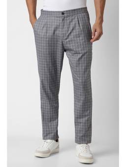 Van Heusen - Men'S Grey Checks Pant